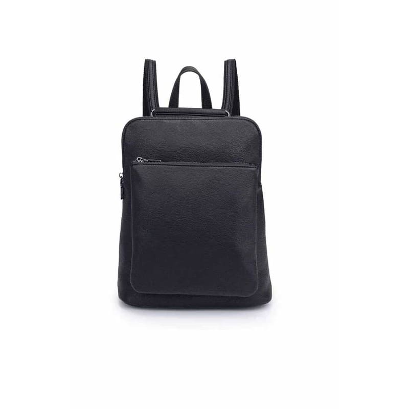 Corbin Signature Black Canvas + Leather Convertible Backpack
