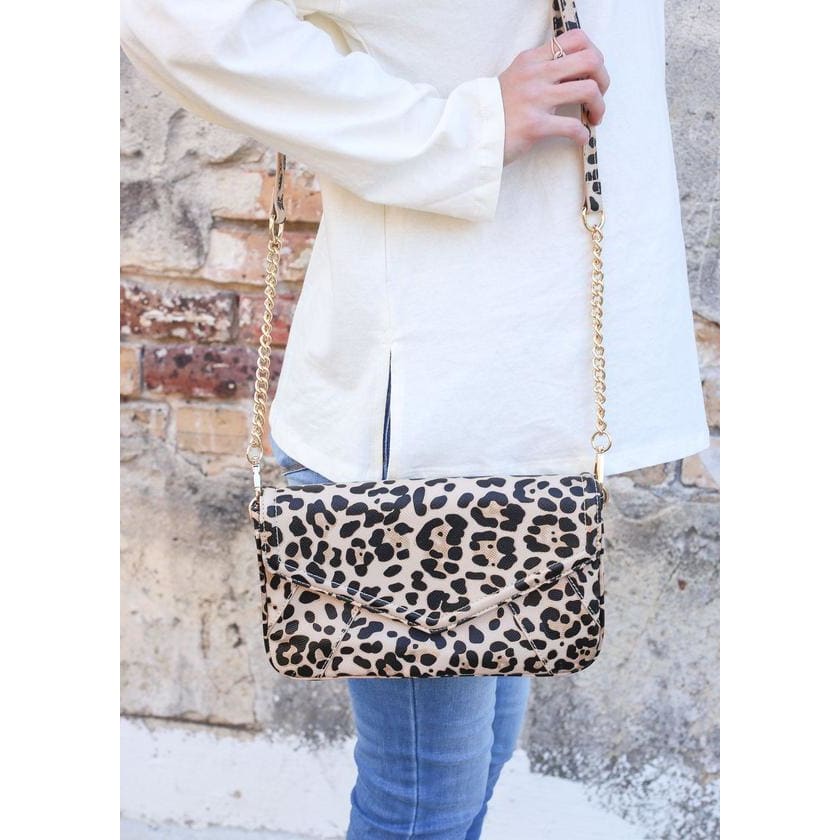 Animal Print Clutch + Strap