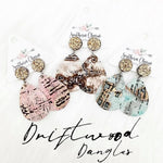 Driftwood Leather Dangle Earrings - Jewelry